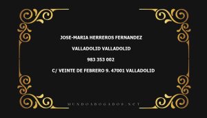 abogado Jose-Maria Herreros Fernandez en la localidad de Valladolid