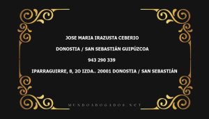 abogado Jose Maria Irazusta Ceberio en la localidad de Donostia / San Sebastián