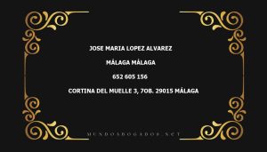 abogado Jose Maria Lopez Alvarez en la localidad de Málaga