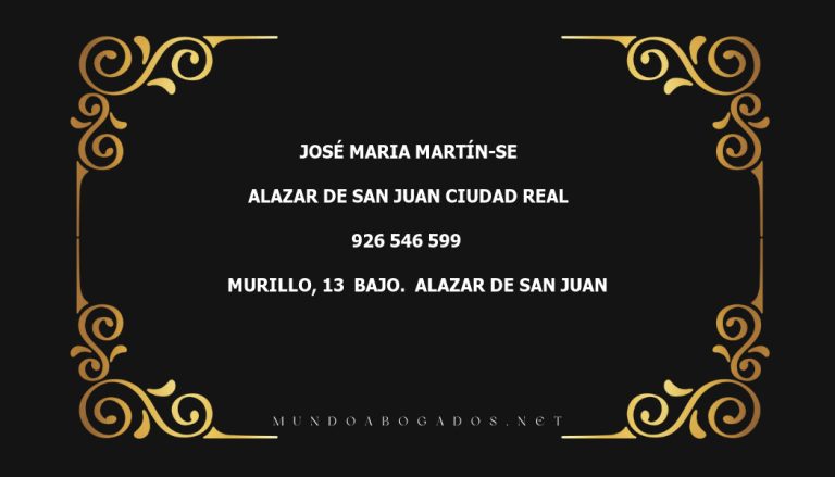 abogado José Maria Martín-Se en la localidad de Alazar de San Juan