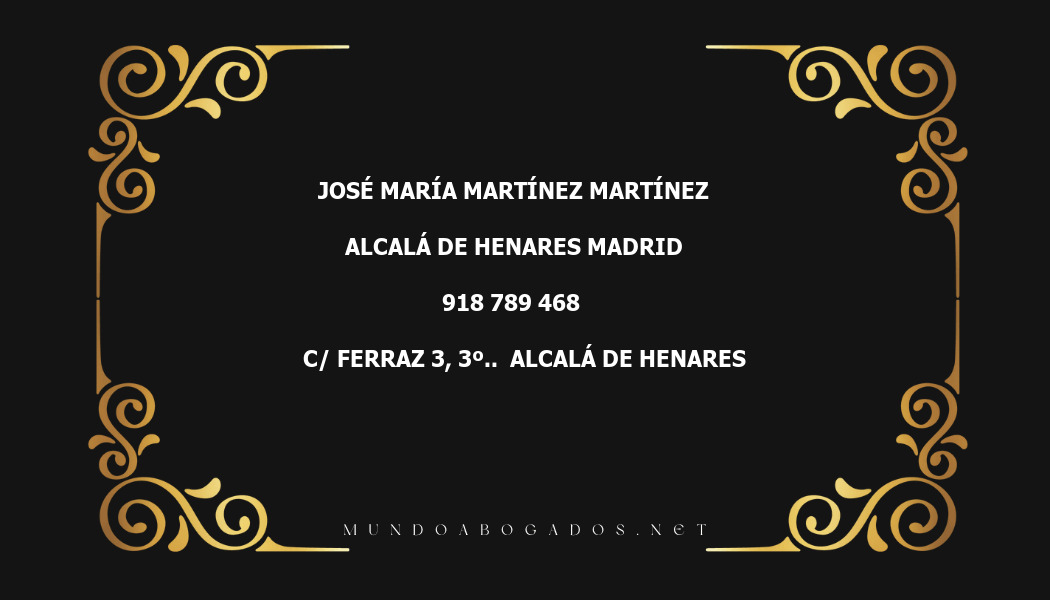 abogado Jose Maria Martinez Martinez en la localidad de Torrejón de Ardoz