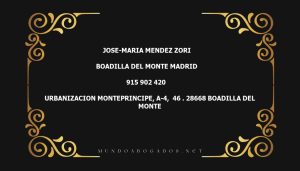 abogado Jose-Maria Mendez Zori en la localidad de Boadilla del Monte