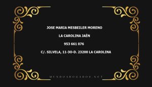 abogado Jose Maria Mesbeiler Moreno en la localidad de La Carolina