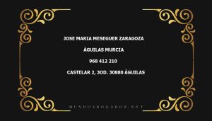 abogado Jose Maria Meseguer Zaragoza en la localidad de Águilas