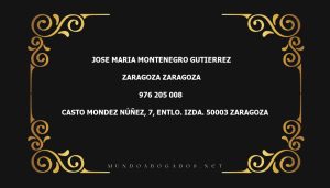 abogado Jose Maria Montenegro Gutierrez en la localidad de Zaragoza