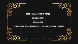 abogado Jose Maria Moreno Pérez en la localidad de Linares