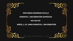 abogado Jose Maria Muguruza Velilla en la localidad de Donostia / San Sebastián