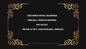 abogado Jose Maria Noval Galarraga en la localidad de Burlada / Burlata