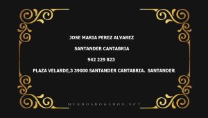 abogado Jose Maria Perez Alvarez en la localidad de Santander