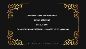 abogado Jose Maria Pulgar Martinez en la localidad de Gijón