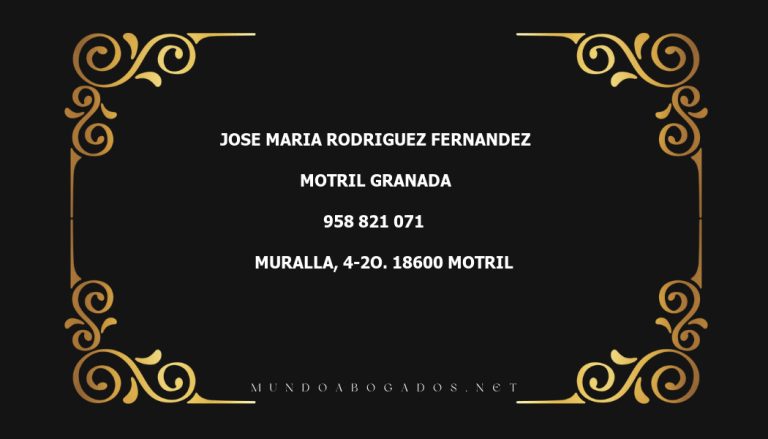 abogado Jose Maria Rodriguez Fernandez en la localidad de Motril