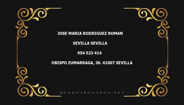 abogado Jose Maria Rodriguez Roman en la localidad de Sevilla