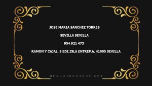 abogado Jose Maria Sanchez Torres en la localidad de Sevilla