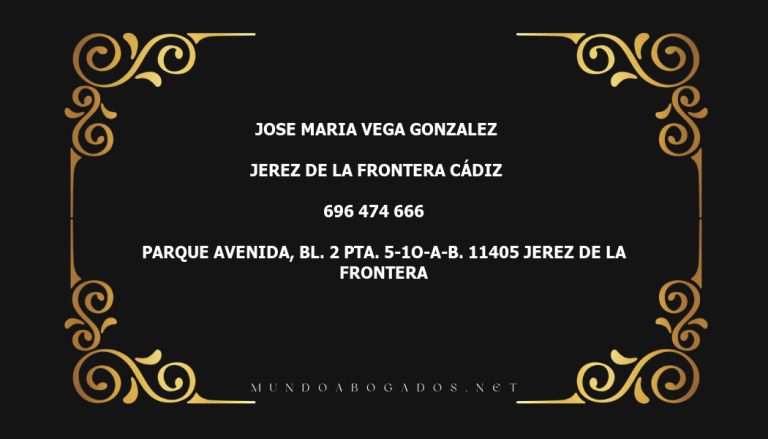 abogado Jose Maria Vega Gonzalez en la localidad de Jerez de la Frontera