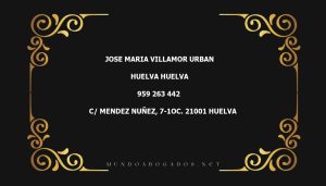 abogado Jose Maria Villamor Urban en la localidad de Huelva