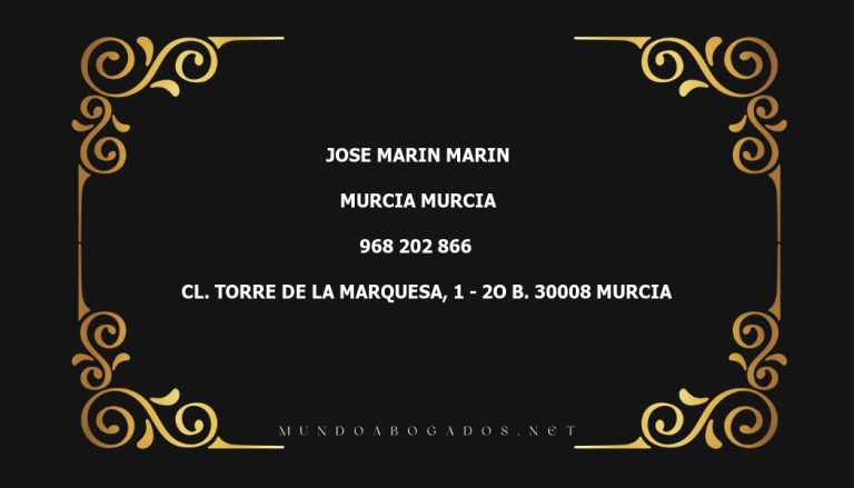 abogado Jose Marin Marin en la localidad de Murcia