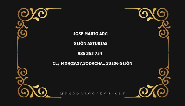 abogado Jose Mario Arg en la localidad de Gijón