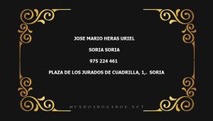 abogado Jose Mario Heras Uriel en la localidad de Soria