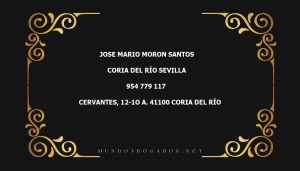 abogado Jose Mario Moron Santos en la localidad de Coria del Río