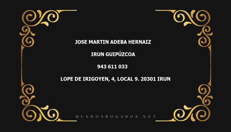 abogado Jose Martin Adeba Hernaiz en la localidad de Irun