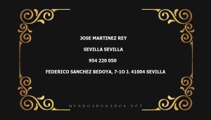 abogado Jose Martinez Rey en la localidad de Sevilla