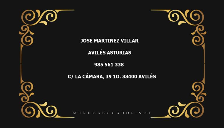 abogado Jose Martinez Villar en la localidad de Avilés