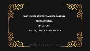 abogado Jose Miguel Aguirre Sanchez-Barriga en la localidad de Sevilla