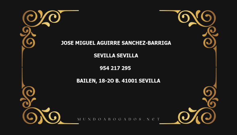 abogado Jose Miguel Aguirre Sanchez-Barriga en la localidad de Sevilla