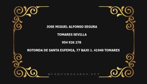 abogado Jose Miguel Alfonso Segura en la localidad de Tomares