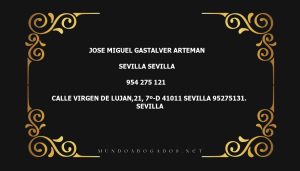 abogado Jose Miguel Gastalver Arteman en la localidad de Sevilla