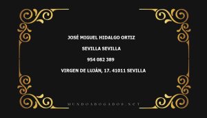 abogado José Miguel Hidalgo Ortiz en la localidad de Sevilla