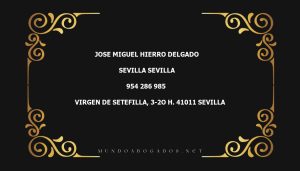 abogado Jose Miguel Hierro Delgado en la localidad de Sevilla