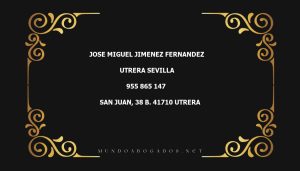 abogado Jose Miguel Jimenez Fernandez en la localidad de Utrera