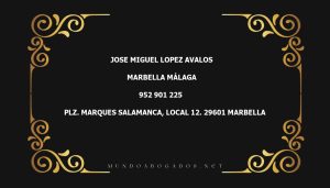 abogado Jose Miguel Lopez Avalos en la localidad de Marbella