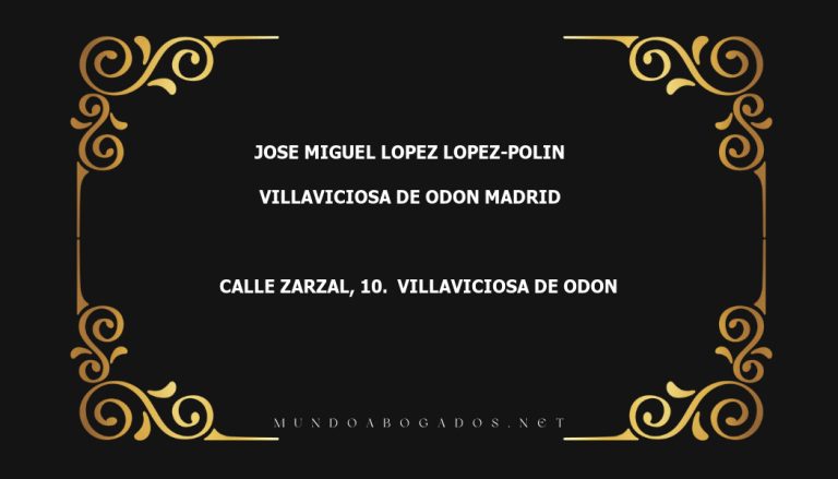 abogado Jose Miguel Lopez Lopez-Polin en la localidad de Villaviciosa de Odon