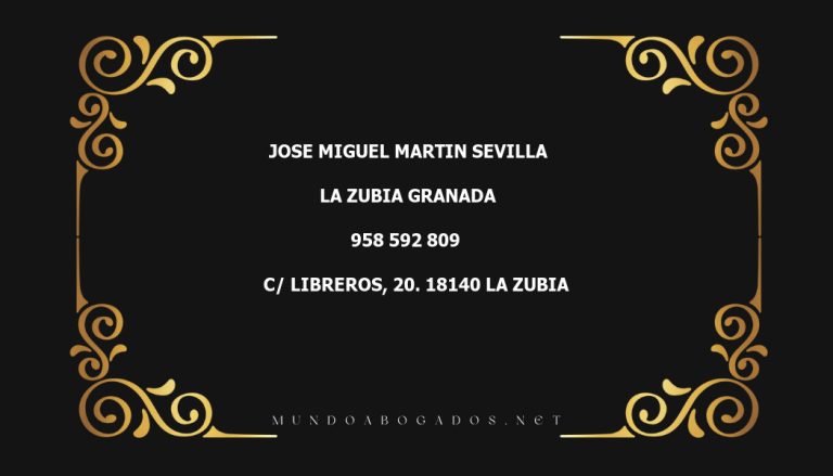 abogado Jose Miguel Martin Sevilla en la localidad de La Zubia