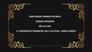 abogado Jose Miguel Mendez Velasco en la localidad de Oviedo