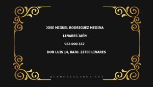 abogado Jose Miguel Rodriguez Medina en la localidad de Linares