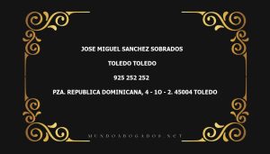 abogado Jose Miguel Sanchez Sobrados en la localidad de Toledo