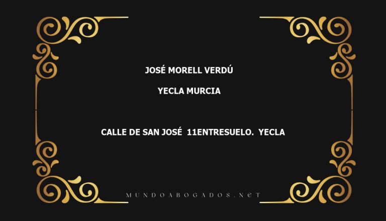 abogado José Morell Verdú en la localidad de Yecla