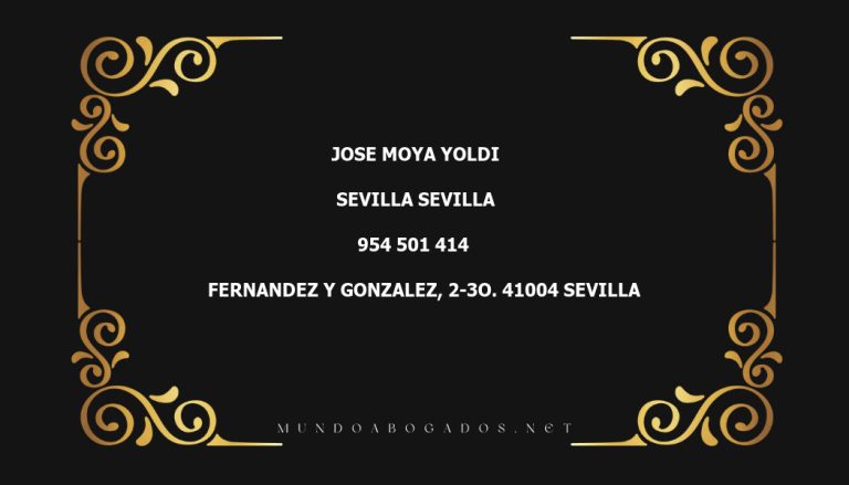 abogado Jose Moya Yoldi en la localidad de Sevilla