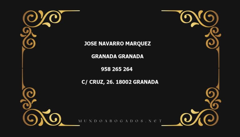 abogado Jose Navarro Marquez en la localidad de Granada