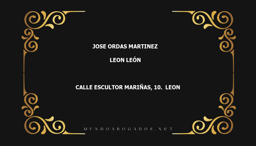 abogado Jose Ordas Martinez en la localidad de Leon