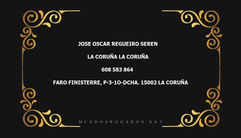 abogado Jose Oscar Regueiro Seren en la localidad de La Coruña