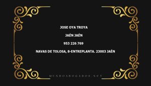 abogado Jose Oya Troya en la localidad de Jaén