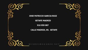 abogado Jose Patricio Garcia Ruiz en la localidad de Getafe