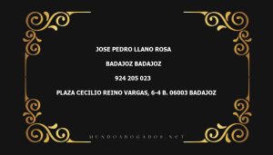 abogado Jose Pedro Llano Rosa en la localidad de Badajoz