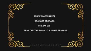 abogado Jose Poyatos Ariza en la localidad de Granada