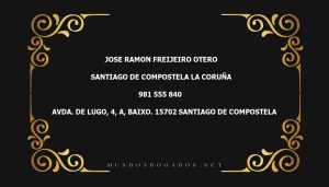 abogado Jose Ramon Freijeiro Otero en la localidad de Santiago de Compostela