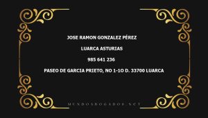 abogado Jose Ramon Gonzalez Pérez en la localidad de Luarca